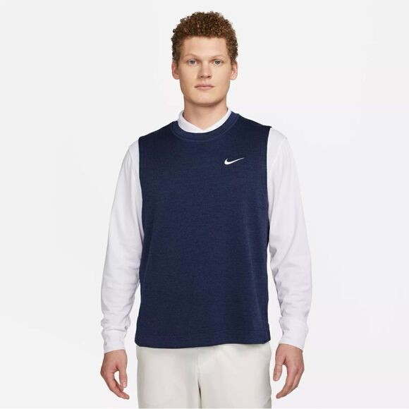 Nike  Dri-Fit Tour Golf Vest Sweater Round Neck Navy - Picture 1 of 11